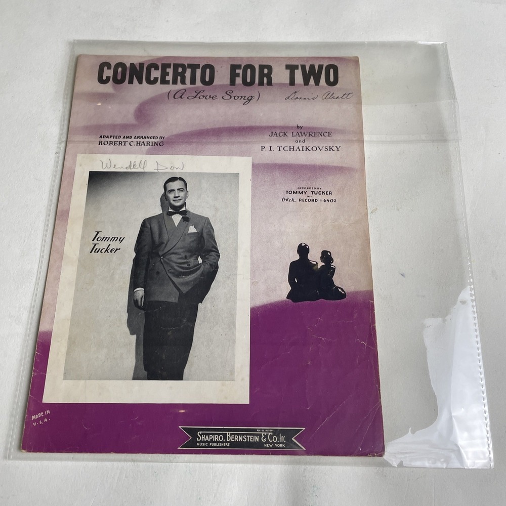 Concerto‎ for Two Love Song 1941 Sheet Music Harry Harden Claude Thornhill
